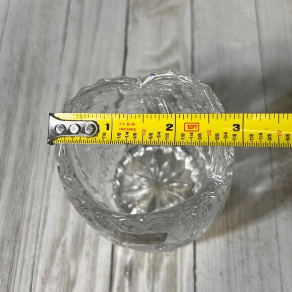 Vintage Mikasa Christmas Tree Votive Candle Holder Clear Glass Holiday w/ Box - Picture 7 of 7